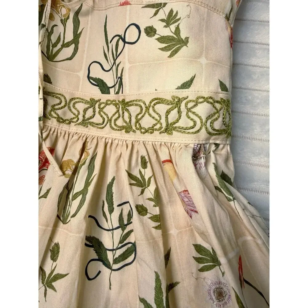 Agua by Agua Bendita Manzanilla Paraiso XL Cotton Floral Mini Dress NWT $510 - Picture 5 of 16